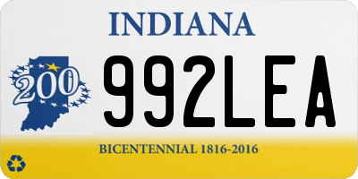 IN license plate 992LEA