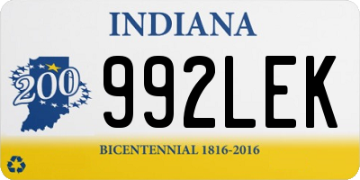 IN license plate 992LEK