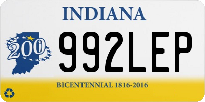 IN license plate 992LEP