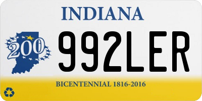 IN license plate 992LER