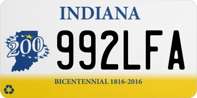 IN license plate 992LFA