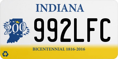 IN license plate 992LFC