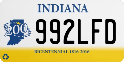 IN license plate 992LFD