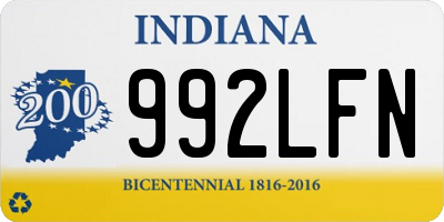 IN license plate 992LFN