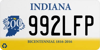 IN license plate 992LFP