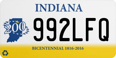 IN license plate 992LFQ