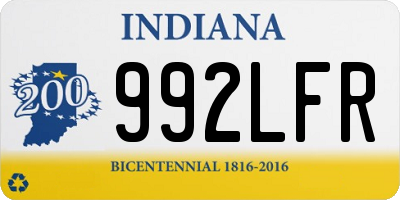 IN license plate 992LFR