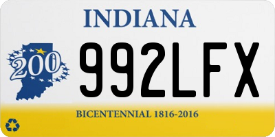 IN license plate 992LFX