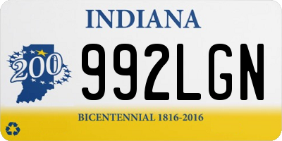 IN license plate 992LGN