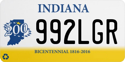 IN license plate 992LGR