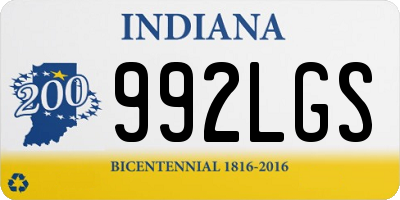 IN license plate 992LGS