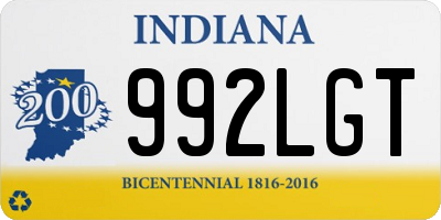 IN license plate 992LGT