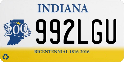 IN license plate 992LGU