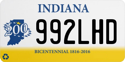 IN license plate 992LHD