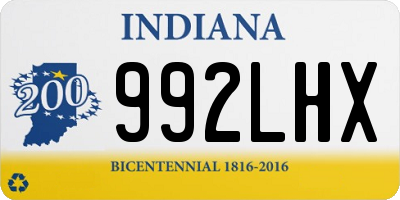 IN license plate 992LHX