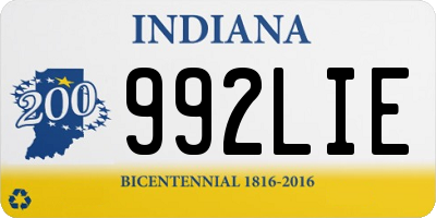 IN license plate 992LIE