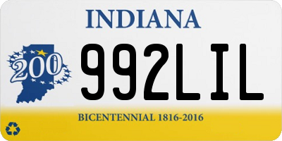 IN license plate 992LIL