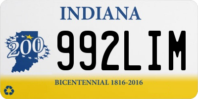 IN license plate 992LIM