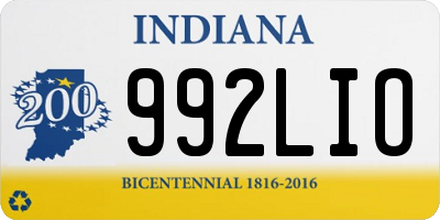 IN license plate 992LIO