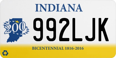 IN license plate 992LJK