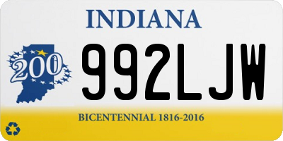 IN license plate 992LJW