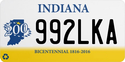 IN license plate 992LKA