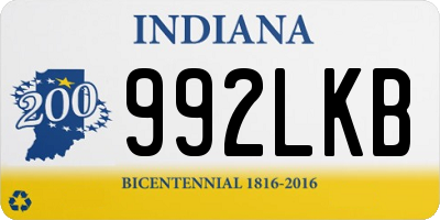 IN license plate 992LKB