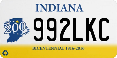 IN license plate 992LKC