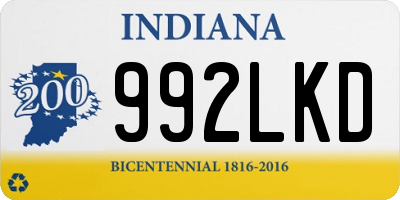 IN license plate 992LKD