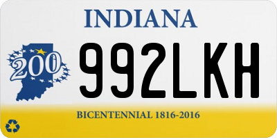 IN license plate 992LKH