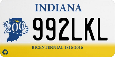 IN license plate 992LKL