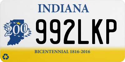 IN license plate 992LKP