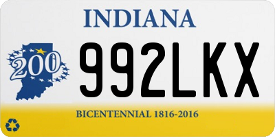 IN license plate 992LKX