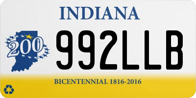 IN license plate 992LLB