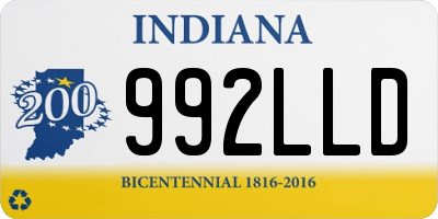 IN license plate 992LLD