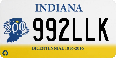 IN license plate 992LLK