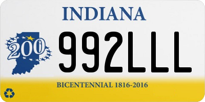 IN license plate 992LLL