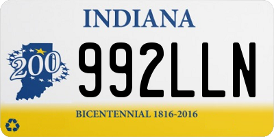 IN license plate 992LLN