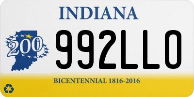 IN license plate 992LLO