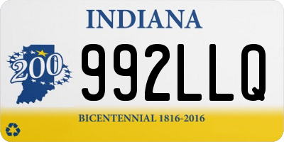 IN license plate 992LLQ