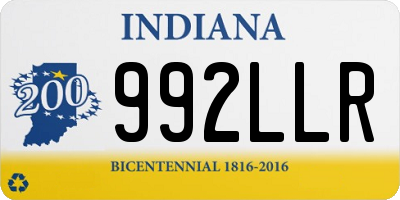 IN license plate 992LLR