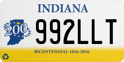 IN license plate 992LLT