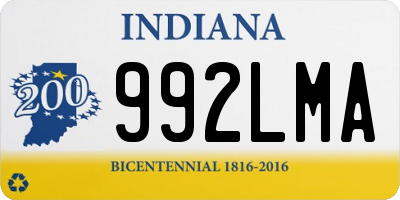 IN license plate 992LMA