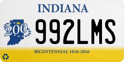 IN license plate 992LMS