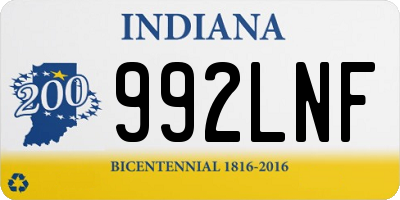 IN license plate 992LNF