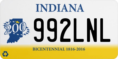 IN license plate 992LNL