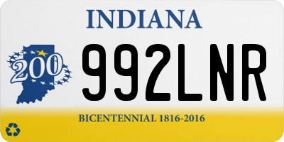 IN license plate 992LNR