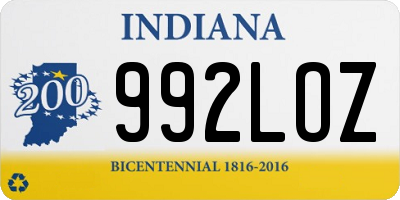 IN license plate 992LOZ