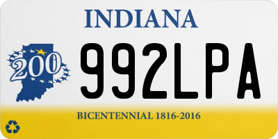 IN license plate 992LPA