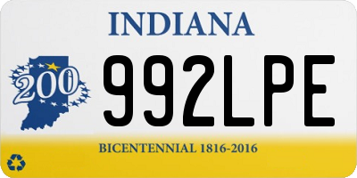 IN license plate 992LPE